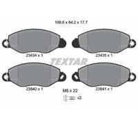 Set di pastiglie freno TEXTAR 2343401, anteriore