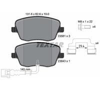 Set di pastiglie freno TEXTAR 2358102, anteriore