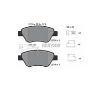 TEXTAR 2370502 Pastiglie freno anteriore per Doblo Idea Punto Bravo Stilo Linea