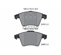 Set di pastiglie freno TEXTAR 2374702, anteriore
