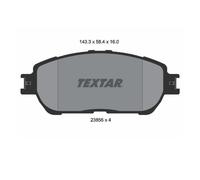 Set di pastiglie freno TEXTAR 2385501, fronte