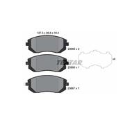 Set di pastiglie freno TEXTAR 2386501, anteriore