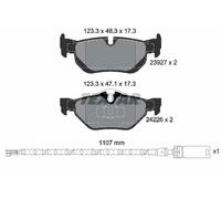 Set di pastiglie freno TEXTAR 2392707, posteriore