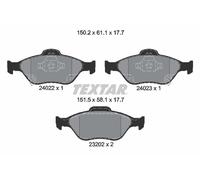 Set di pastiglie freno TEXTAR 2402201, fronte