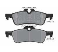 Set di pastiglie freno TEXTAR 2404301, posteriore