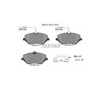 TEXTAR 2413303 Pastiglie freno anteriore per 407 C5 C6