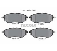 TEXTAR 2422201 Kit pastiglie freno, Freno a disco per SUBARU