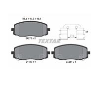 Textar 2427501 Kit Pastiglie Freno a Disco Frontale per Hyundai i10 Kia Picanto