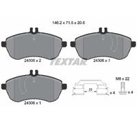 Set di pastiglie freno TEXTAR 2430602, fronte
