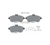 TEXTAR Kit pastiglie freni Anteriore predisposto per visualizzazione avviso usura con accessori 2430602 Compatibilità con MERCEDES-BENZ Sedan W204 T-modell S204 Coupe C204