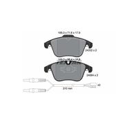 TEXTAR 2433201 Pastiglie freno anteriore per 508 C5 407