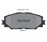 Set di pastiglie freno TEXTAR 2433601, fronte