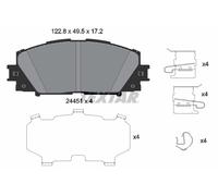 TEXTAR 2445103 Kit pastiglie freno, Freno a disco per DAIHATSU,GREAT WALL,LIFAN,