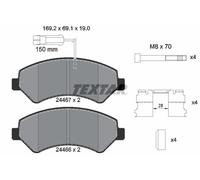 Set di pastiglie freno TEXTAR 2446703, anteriore