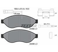Set di pastiglie freno TEXTAR 2446902, fronte