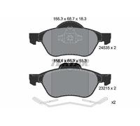 TEXTAR 2453501 Kit pastiglie freno, Freno a disco per RENAULT
