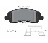 TEXTAR 2458301 Kit pastiglie freno, Freno a disco per CHRYSLER,DODGE,JEEP,MITSUB
