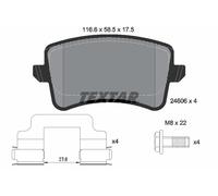 TEXTAR 2460601 Kit pastiglie freno, Freno a disco per AUDI