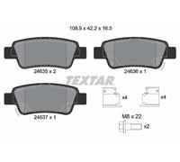 Set di pastiglie freno TEXTAR 2463501, indietro