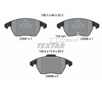 TEXTAR Pastiglie Freni Q+ 2469602 Kit Pastiglie Freni,Kit Pasticche Freni VW,AUDI,SKODA,Golf V Hatchback (1K1),GOLF VI (5K1),Polo Hatchback (6R1, 6C1)