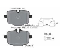 Set di pastiglie freno TEXTAR 2470301, posteriore