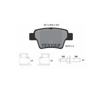 TEXTAR 2473701 Pastiglie freno posteriore per 207 307 C4