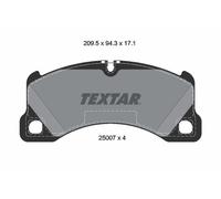 TEXTAR 2500703 Kit pastiglie freno, Freno a disco per PORSCHE