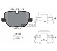 TEXTAR 2508501 Kit pastiglie freni Posteriore