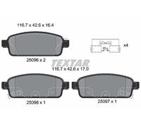 TEXTAR 2509602 Kit pastiglie freni