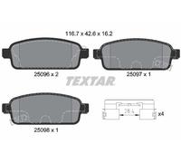 TEXTAR 2509606 Kit pastiglie freno, Freno a disco per HOLDEN,OPEL,VAUXHALL