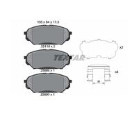 TEXTAR Kit pastiglie freni