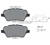 Set di pastiglie freno TEXTAR 25134 16,7 1 5, fronte