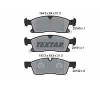 TEXTAR 2519001 Kit pastiglie freno, Freno a disco per JEEP