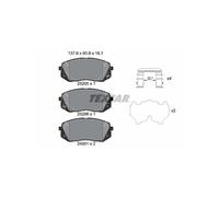 Set di pastiglie freno TEXTAR 2520504, anteriore