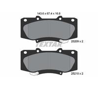 TEXTAR 2520901 Kit pastiglie freno, Freno a disco per TOYOTA