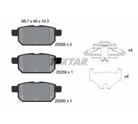 Set di pastiglie freno TEXTAR 2525801, posteriore