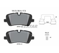 TEXTAR 2572001 Kit pastiglie freno, Freno a disco per LAND ROVER
