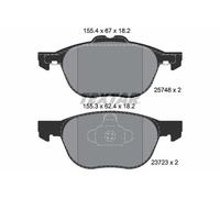 Set di pastiglie freno TEXTAR 2574801, fronte