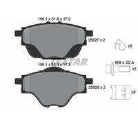 TEXTAR 2582701 Kit pastiglie freni Posteriore per OPEL GRANDLAND X (A18)