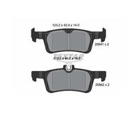 Set di pastiglie freno TEXTAR 2584104, posteriore