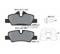 TEXTAR 2598001 Kit pastiglie freno, Freno a disco per MINI