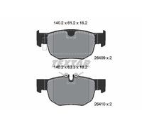 TEXTAR 2640901 Kit pastiglie freno, Freno a disco per JAGUAR,LAND ROVER