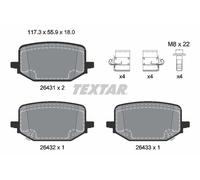 TEXTAR 2643102 Kit pastiglie freno, Freno a disco per FORD USA,LINCOLN