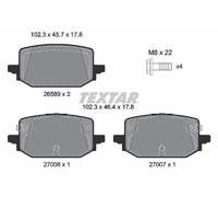 TEXTAR 2658903 Kit pastiglie freno, Freno a disco per RENAULT