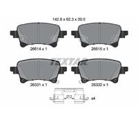 TEXTAR 2661401 Kit pastiglie freni