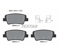 Textar Kit pastiglie freni 2664201 Freno a disco per Hyundai Elantra VII, i20 III