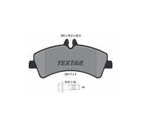 Set di pastiglie freno TEXTAR 2921702, posteriore