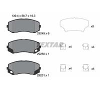 TEXTAR 2924901 Kit pastiglie freno, Freno a disco per FUSO (MITSUBISHI),MITSUBIS