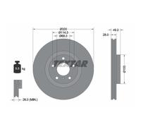 TEXTAR 2X Dischi Freni Anteriori Ø320 Mm Ventilati Per Nissan Murano I Z50 3.5