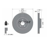 TEXTAR 2X Dischi Freni Davanti Ø347 Mm Ventilati Per Audi A6 Allroad 4FH C6 4F5